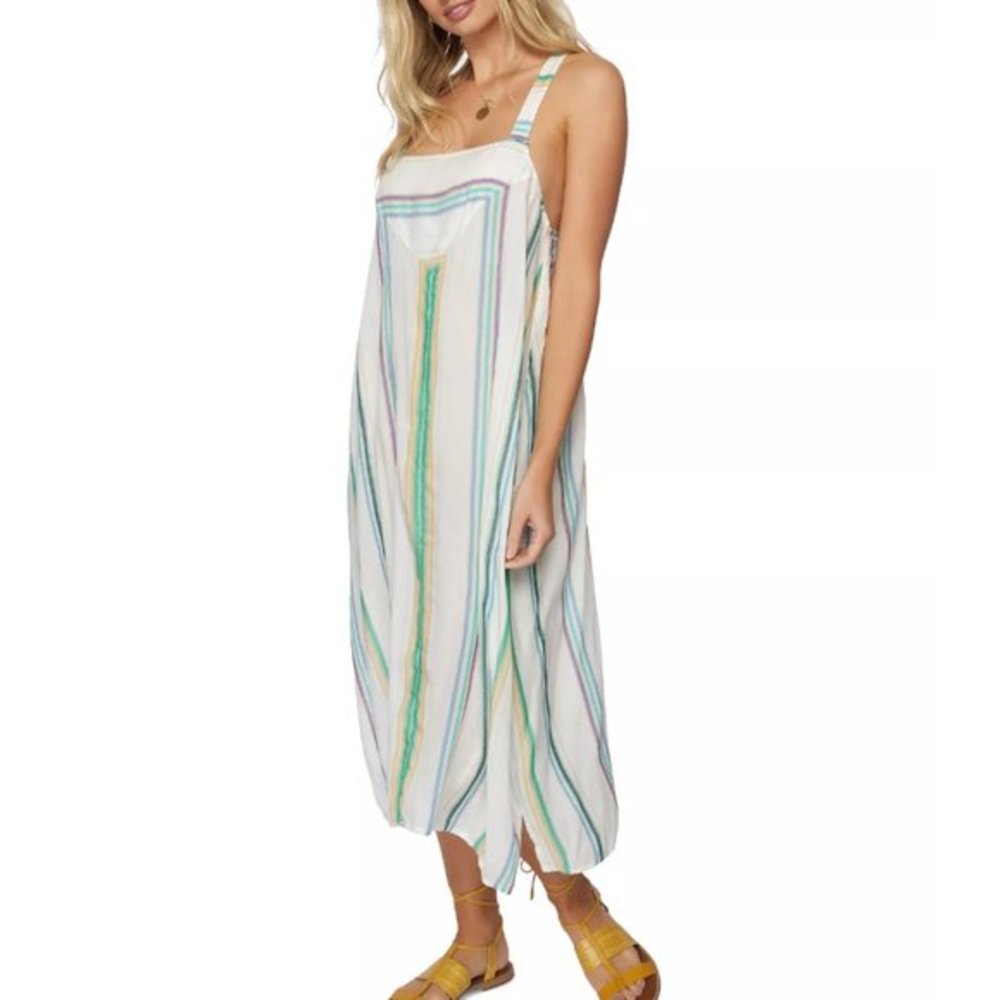 LAST ONE- O'Neill Miranda Stripe Dress Cover-up Women's Vanilla
